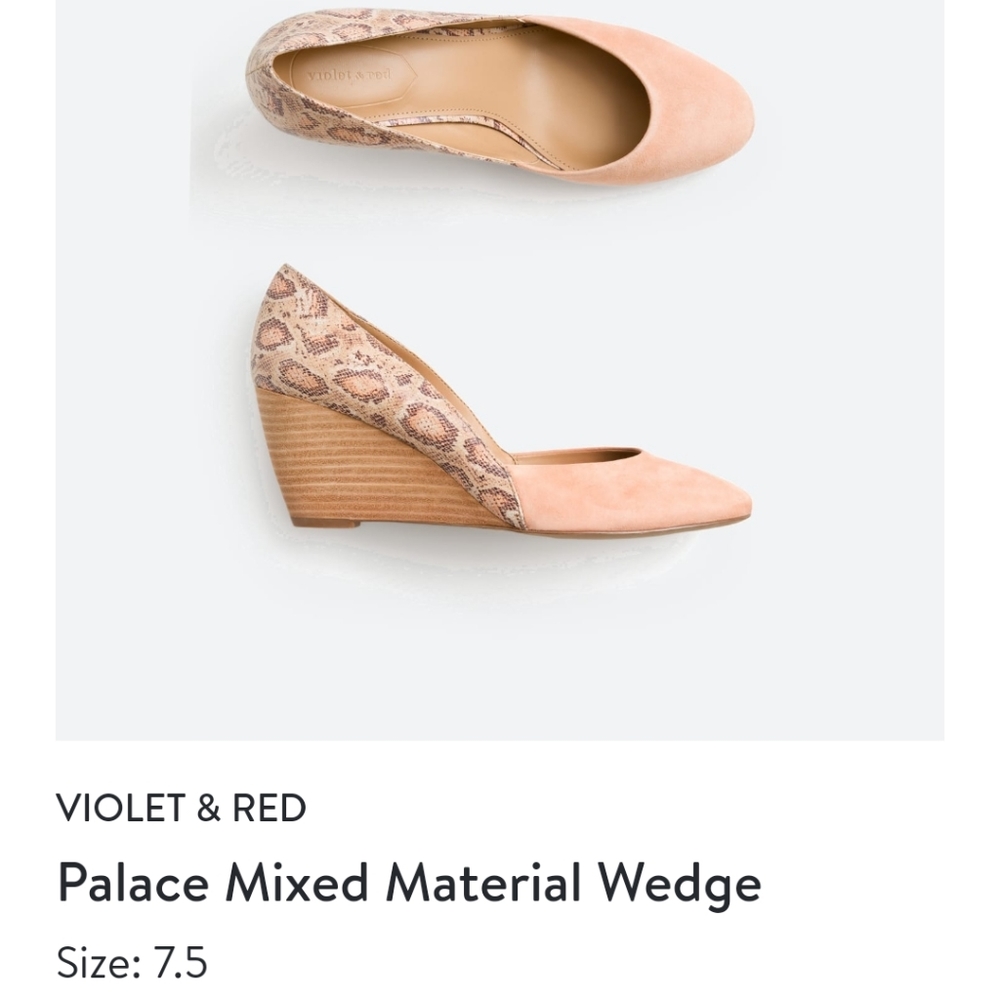 Violet & Red Palace Mixed Material Wedge